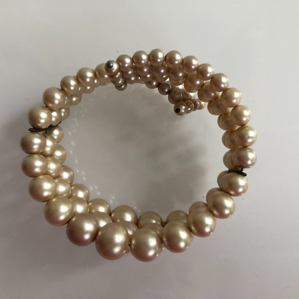 EUC - Vintage Pearl Cuff Bracelet - Picture 2 of 5